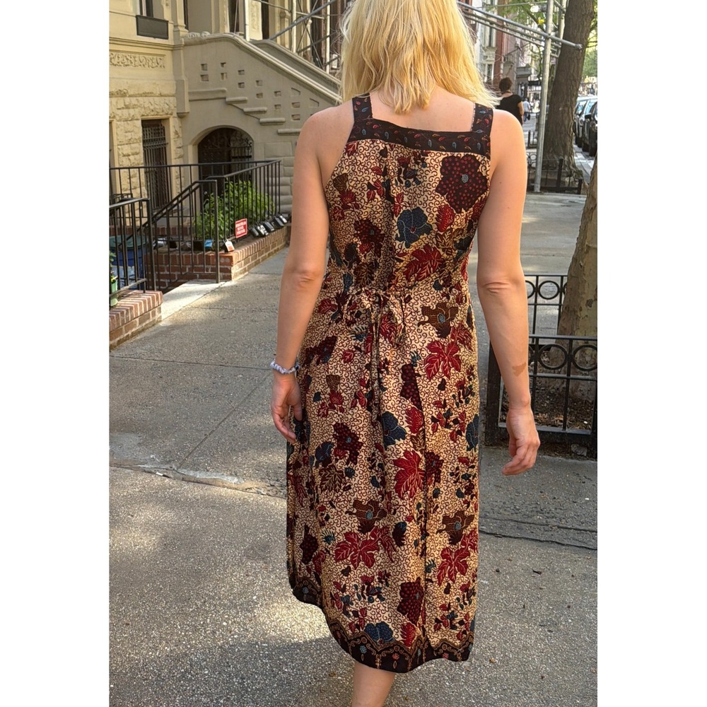 Gil Aimbez Genre Floral Maxi Dress Vintage Batik ILGWU - Picture 2 of 11